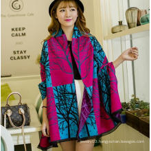 Wholesale Chinese Women Scarf, Printed Winter Merino Wool Scarf
